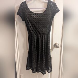 Bella D. Little Black Dress with Lace Overlay